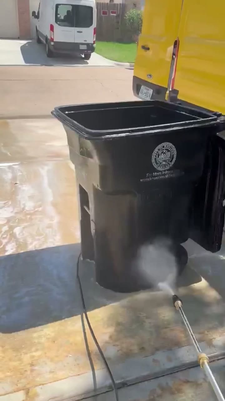 Cart blast at the van — every drop reclaimed